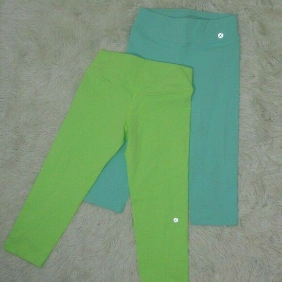 New Lot of 2 Avocado Leggings‎ Capri Green Blue XS - Picture 5 of 12